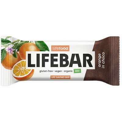 LifeBar InChoco Orange RAW økologisk 40 g