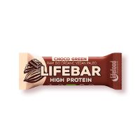 LifeBar Raw Proteinbar Chokolade & Greens økologisk 47 g