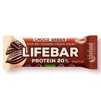 LifeBar Raw Proteinbar økologisk Choco Green 47 g