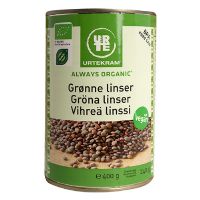 Linser grønne i dåse økologisk 400 g