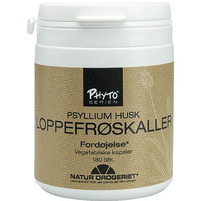 Psyllium Husk Loppefrøskaller kapsler 180 kap
