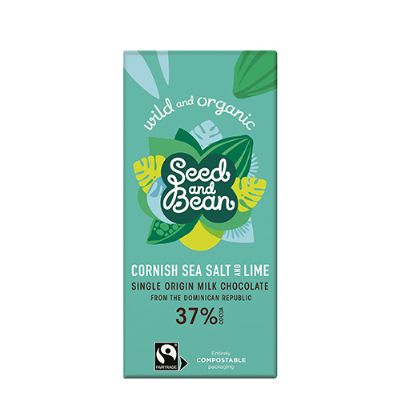 Mælkechokolade 37% Havsalt & Lime økologisk 75 g
