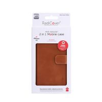 Mobilcover iPhone 11 brun antistråling premium læder 1 stk