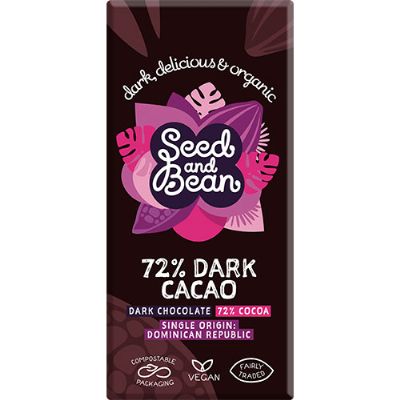 Mørk chokolade 72% økologisk 75 g
