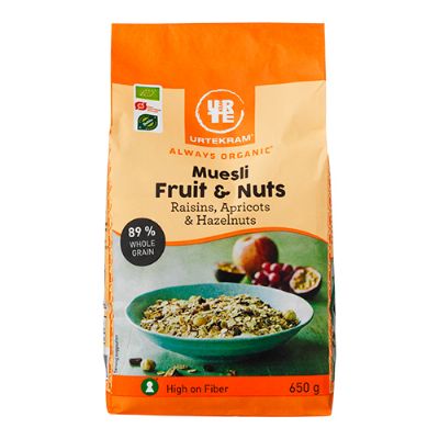 Mysli fruit & nuts økologisk 650 g