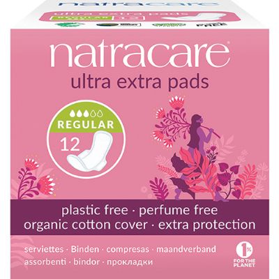 Natracare bind 12 stk REGULAR ultra extra 1 pk