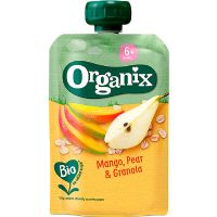 Organix frugtpure m mango, pærer & granola 6 mdr økologisk 100 g