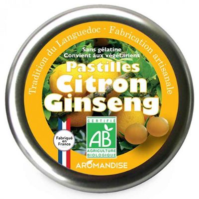 Pastiller m. citron og ginseng økologisk 45 g