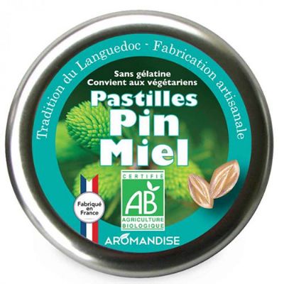 Pastiller m. honning & fyrnåle økologisk 45 g