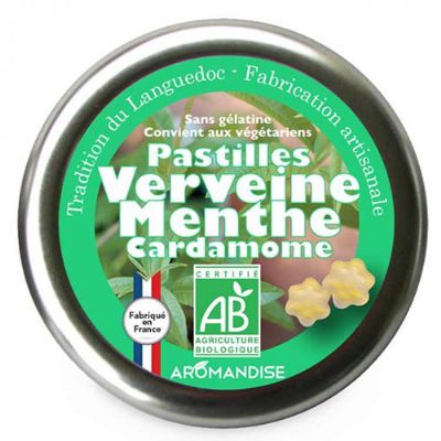 Pastiller m. verbena, mynte & kardemomme økologisk 45 g