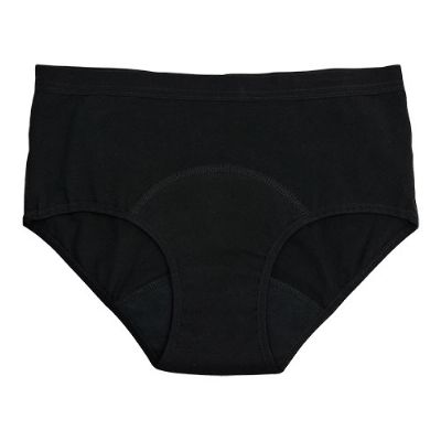 Period Underwear Hipster XXL light flow, Black 1 stk