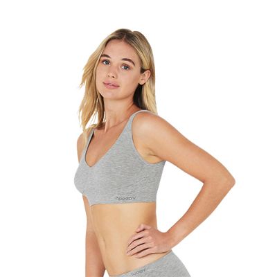 Shaper Crop Bra lysegrå str. M 1 stk