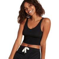 Shelf Bra Crop Top sort str. M 1 stk