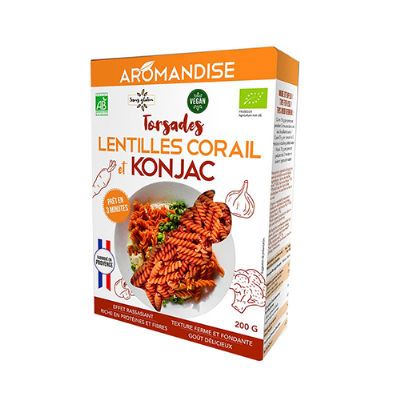 Shirataki & Rød linse fusilli økologisk 200 g