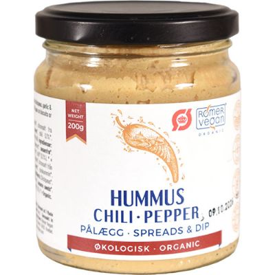 Smørepålæg Hummus Chili & Cayenne peber økologisk 200 g