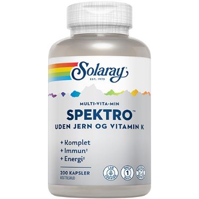 Spektro Multi-Vita-Min uden jern og vitamin K 200 kap