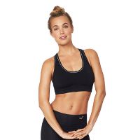 Racerback Sports Bra sort/sølv str. L 1 stk