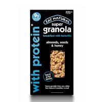 Super Granola m. mandler, frø og honning m. protein - Eat Natural 500 g