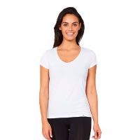 T-Shirt Dame hvid str. XL V-hals 1 stk