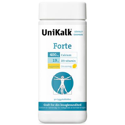 UniKalk Forte tyggetablet 90 tab