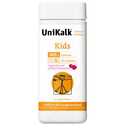 UniKalk Kids tyggetablet 90 tab
