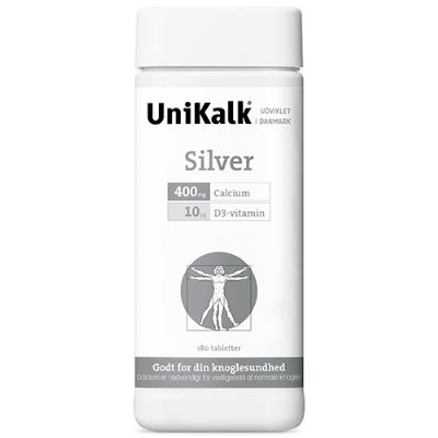 UniKalk Silver m. D vitamin 180 tab
