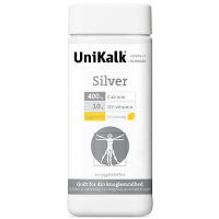 UniKalk Silver tyggetabl. m. ekstra D 90 tab