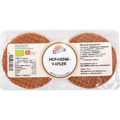 Vafler m. honning økologisk 175 g