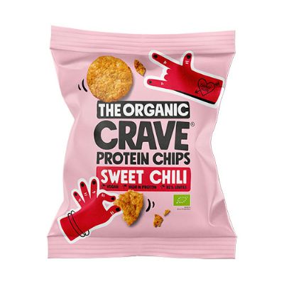 Veganske protein chips m. Sweet chili økologisk 30 g