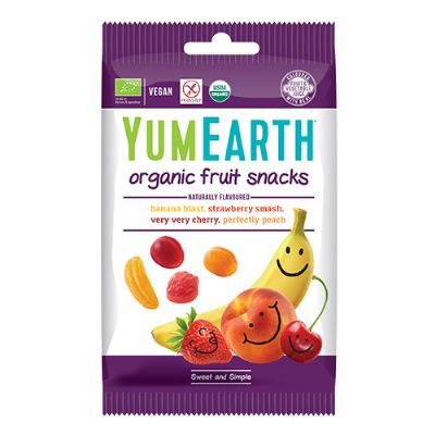 Vingummi frugtsmag økologisk Yum Earth 50 g