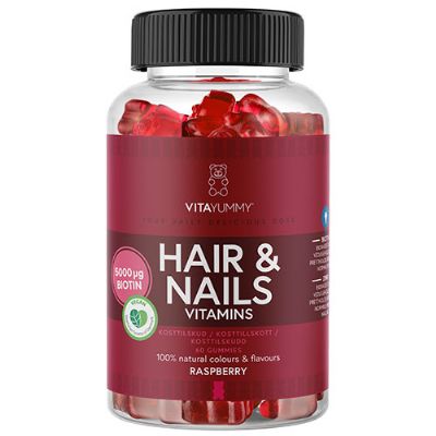 VitaYummy Hair & Nails Raspberry 60 gum