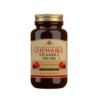 Vitamin C tyggetablet tranebær hindbær smag 90 tab