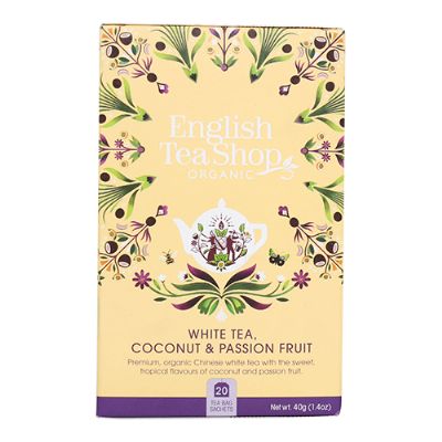 White Tea, Coconut & Passion Fruit, 20 breve økologisk 20 br