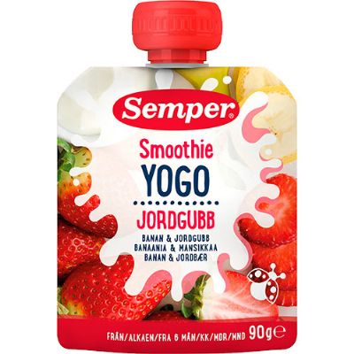 YOGO Smoothie med banan & jordbær fra 6 mdr. 90 g