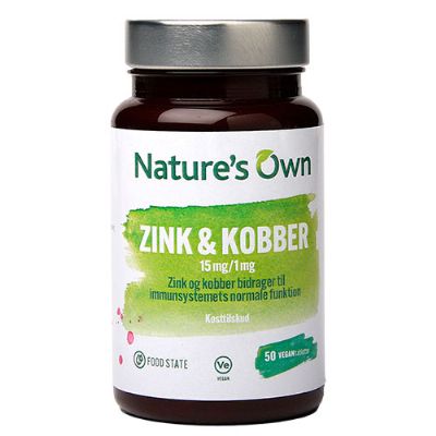 Zink og Kobber Food State 50 tab